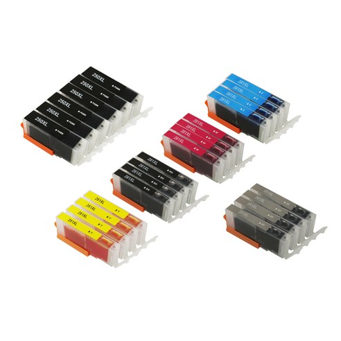 캐논 MX922 MG7520용 PGI-250 CLI-251 대용량 XL 호환 카트리지, 26개 구성 (6카트리지 4세트 + PGBK 2개), 1개