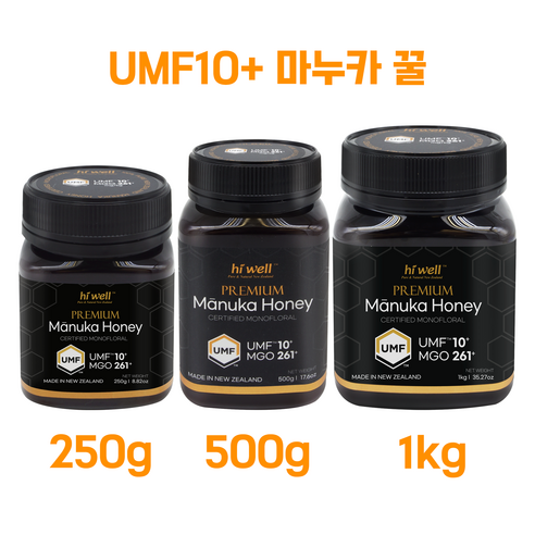 하이웰 프리미엄 마누카 꿀 허니 UMF10 1kg 2개 천연 뉴질랜드 마누카꿀
