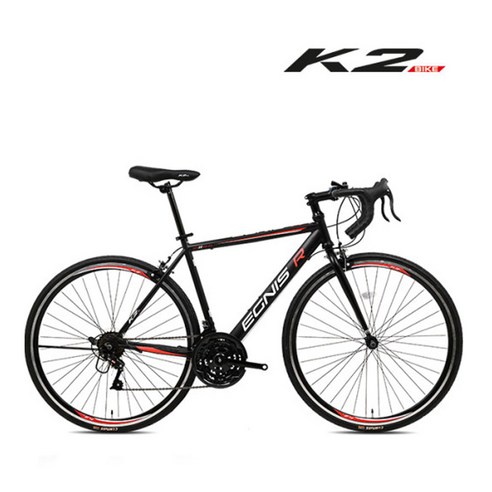 K2BIKE 2023 이그니스R21 700C 21단 로드자전거, 미조립, 490/매트블랙레드  Best 5