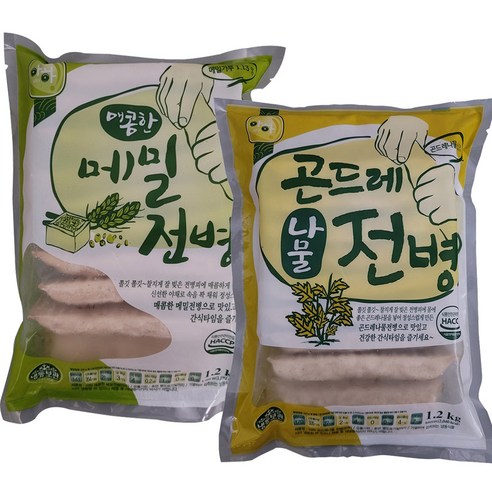 아하만두 메밀전병1.2kg+곤드레전병1.2kg, 1세트, 1.2kg