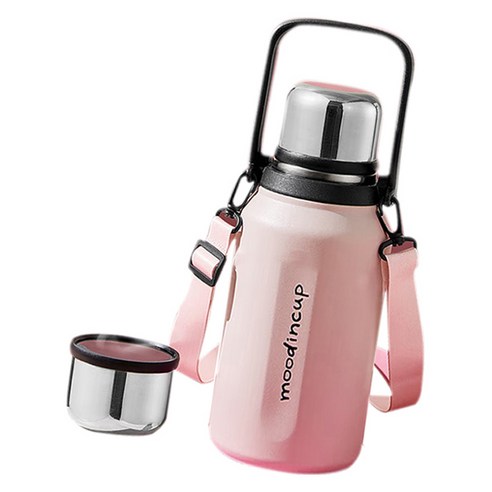 RELEA 심플 보온 보냉 텀블러 차 망 포함, 1개, 쿨 블랙베리, 1550ml