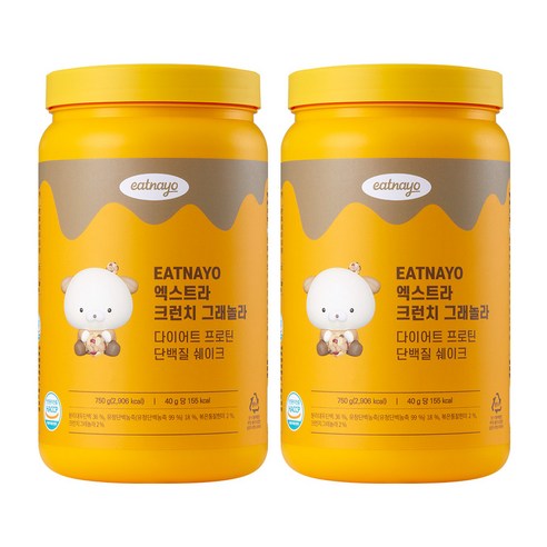있나요 다이어트 프로틴 단백질 쉐이크 엑스트라 크런치 그래놀라맛, 750g, 2개