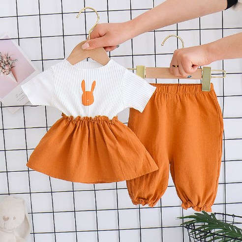 앨리홈 포인트래빗상하셋트 아동 상하복 나시 세트 여름 데일리룩 통기성 냉감 소재 외출복 실내복