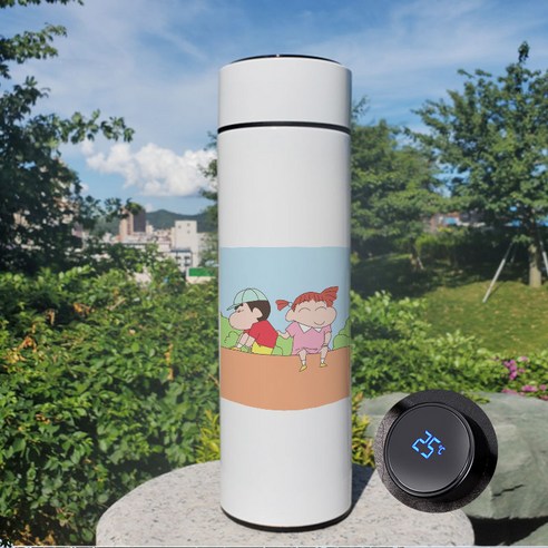 크레용 작은 새로운 보온병 소년 학생 인터넷 연예인 컵 슈퍼 핫 워터 컵 귀여운 스마트 열 패션, 색깔7, 하나