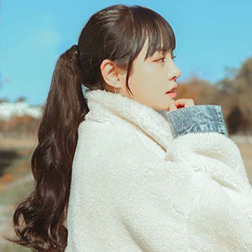 가발매니아 포니테일 올림머리 가발 플럼, 내츄럴브라운, 1개