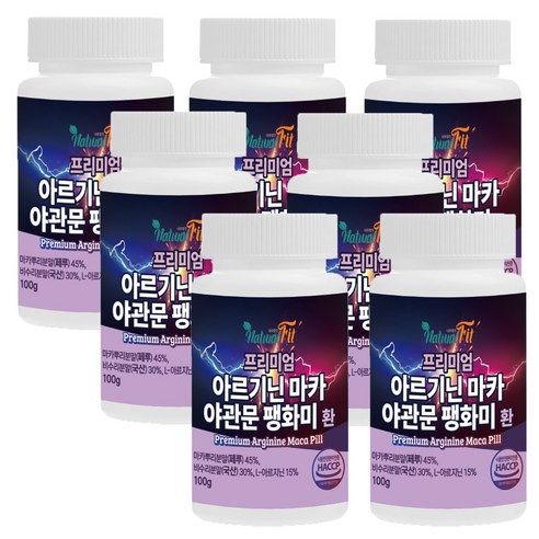 네추럴핏 프리미엄 아르기닌 마카 야관문 팽화미 환 100g 1개, 7개