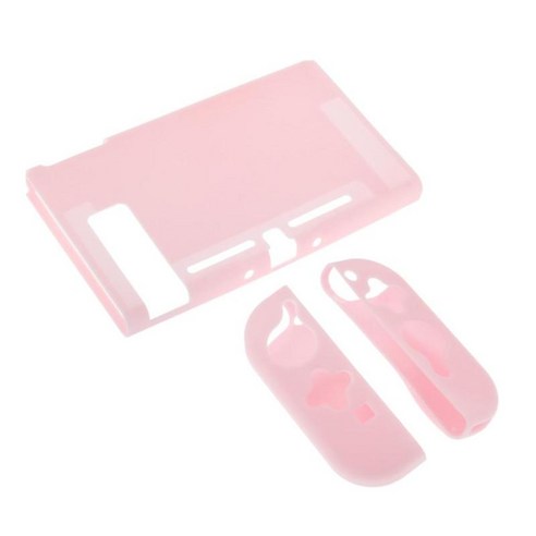 Nintendo Switch 콘솔 쉘용 보호 케이스 커버 낙하 방지 충격 방지, 핑크, 21x11x3cm, 실리콘