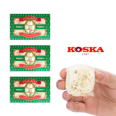 터키 피스마니에 피스타치오 코스카 구름과자 디저트 간식, 150g, 3개