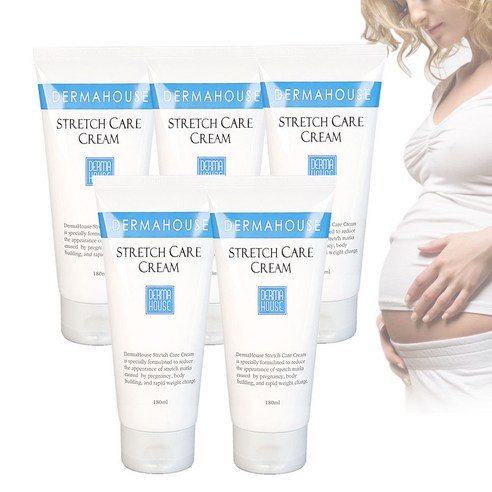 더마하우스 스트레치 케어 크림5개/ 산전 산후 임산부 청소년기 일반인, 5개, 180ml