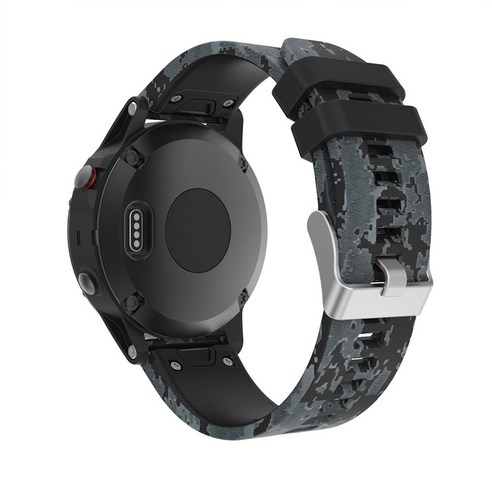 Garmin Fenix 5 5Plus 6 6Pro Sapphire Solar 스트랩 가민 QUICKFIT 22mm 위장 프린트 실리콘 손목 밴드 퀵 릴리스 손목 시계줄, #2, Quick Fit 22mm