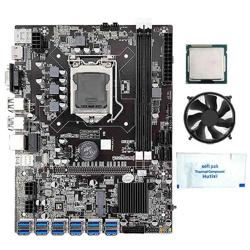 Lopbinte G350/G630 CPU+열 그리스 LGA1155가 있는 B75 BTC 광업 마더보드, 마이닝 마더보드