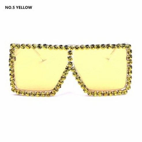 KORELAN 풍 커다란 테두리 물 다이아몬드 컬러 선글라스 플랫폼 패션 선글라스 선글라스