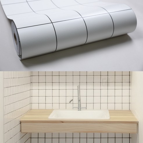 HD현대시트 주방 욕실 방수 타일 시트지 21색상 (1롤 폭50cm x 길이5미터) 커터칼 헤라 제공 시공 키트 주방시트지, 선택.09_20429_격자타일 욕실리모델링 HD현대시트 주방 욕실 방수 타일 시트지 21색상 (1롤 폭50cm x 길이5미터) 커터칼 헤라 제공 시공 키트 주방시트지, 선택.09_20429_격자타일 욕실리모델링