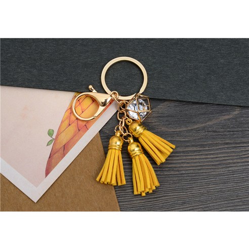 DIY 액세서리 부품 골드 수술 액세서리 열쇠 펜던트 코리안 벨벳 펜던트 다색 옵션, 노랑, 황색