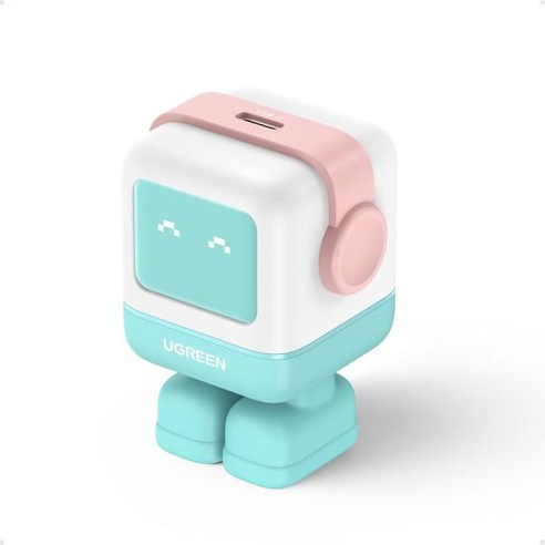 테블릿 케이스 회전 커버 UGREEN 우노 충전기 30W USB C 넥소드 로봇 GaN 급속 블록 아이폰용 컴팩트 벽 전원 어댑터 151413 갤럭시 S24S23S22 픽셀 7, Pink Blue