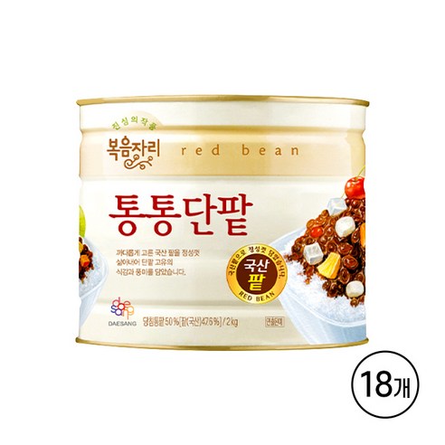 복음자리 통통단팥 (국내산 빙수팥), 2kg, 18개