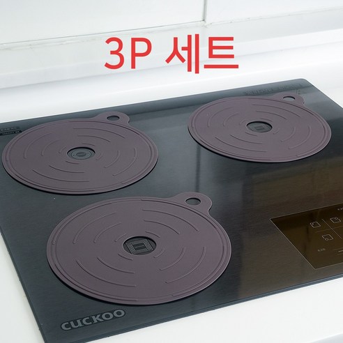 소노리떼 국산 인덕션 보호매트 웨이브(WAVE) 3P 세트, 3개, 퍼플그레이