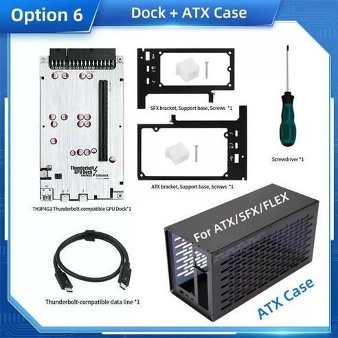 외장 그래픽 비디오 카드 썬더볼트 호환 GPU 독 노트북 맥북 노트북용 USB4 PD 60W 40Gbps TH3P4G3, Option 6 Best Top5