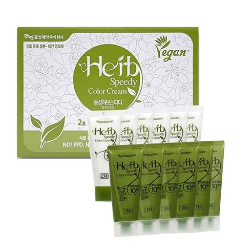 허브스피디 동성제약 허브스피디 칼라크림 60g (6세트 1각) 2호 소프트블랙, 6개