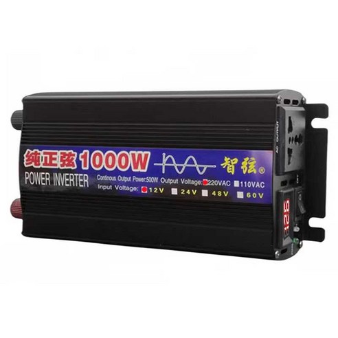 차량용 인버터 12V/24V 3000W 4000W 차박 60Hz 전압, 1000W 디지털 220V 60V