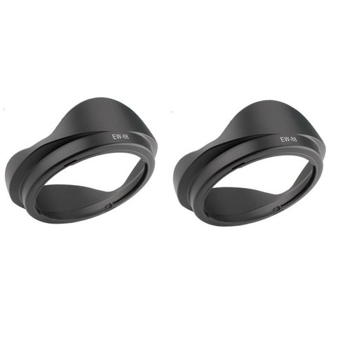 2pcs 파라솔 렌즈 모양의 꽃잎 모양의 뒤집을 수있는 나사 Canon EW-88 용 16-35mm, 110x110x40mm, 블랙, 플라스틱