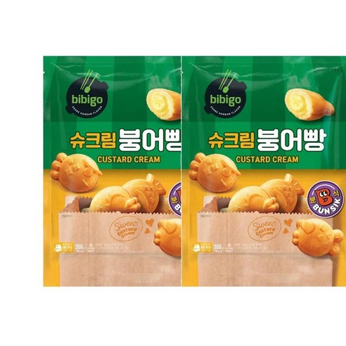 CJ 비비고 슈크림 붕어빵, 300g, 2개