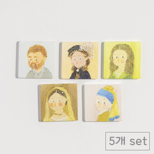 84x84 냉장고 현관문 인테리어 자석 마그네틱, 명화만화5p