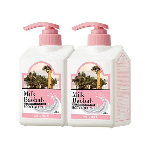 밀크바오밥 바디로션 화이트 머스크향, 500ml, 2개