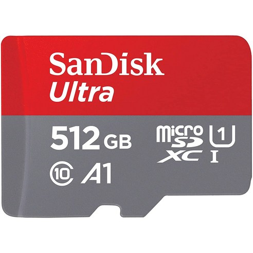 샌디스크 울트라 A1 마이크로SD 메모리카드 QUA4, 512GB, 1개