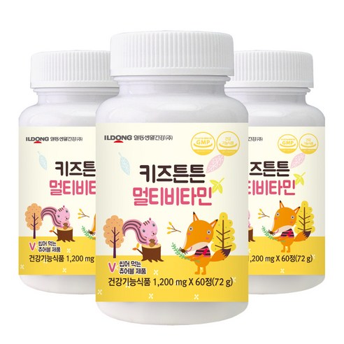 일동생활건강 키즈튼튼 멀티비타민, 60정, 3개