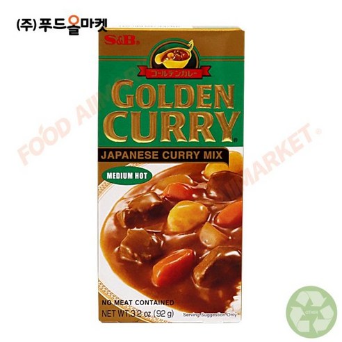 에스비 골든카레 중간맛 92g