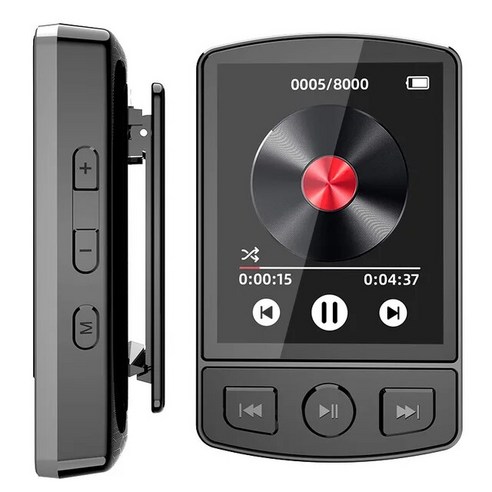 스캔번역기 동시통역기 미니 블루투스 MP3 플레이어 MP4 HiFi 음악 모션 휴대용 64GB HD 초박형 터치 스크린 전자 책 녹화 FM 라디오 비디오|, 8.Button Control - 16GB