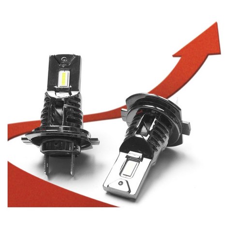 대성부품/24V 트럭 LED 라이트전구/H7/25W/일체형/6000K/화물차/대형트럭/버스/초고발도/전조등/라이트큐/방열판/메가/트라고/엑시언트/파비스/더쎈/구쎈/멕쎈/프리마/노브, 24V MC LED라이트전구 H7(1조), 1개