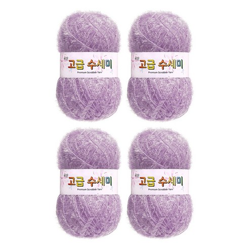 울클럽 별꽃수세미 DIY 고급수세미실 4볼세트 + 동영상제공, 176소프트라벤더