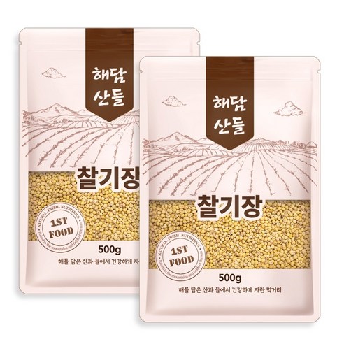 해담산들 국산 찰기장, 3개, 500g