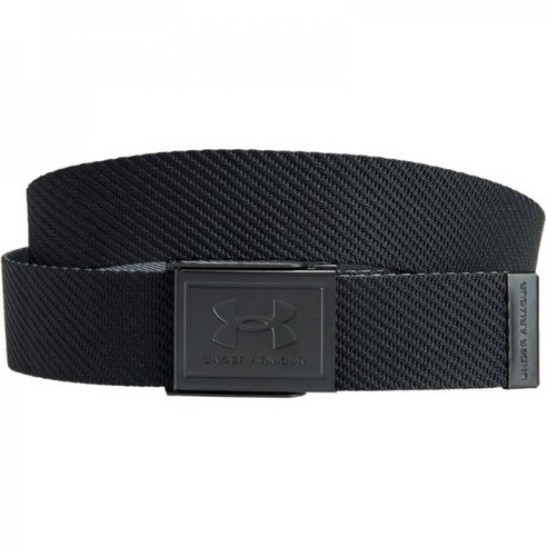 Under Armour Junior Webbing Golf Belt, Black/Grey, One Size Fits Most, 1개