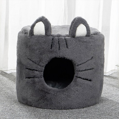 베스펫 고양이 원형 숨숨집, 그레이