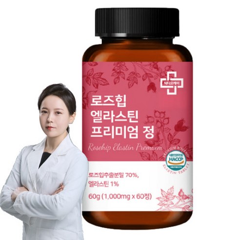 닥터오케이 로즈힙 엘라스틴 정 올인원 700mg 고함량 로즈힙 영양제, 60정, 1개
