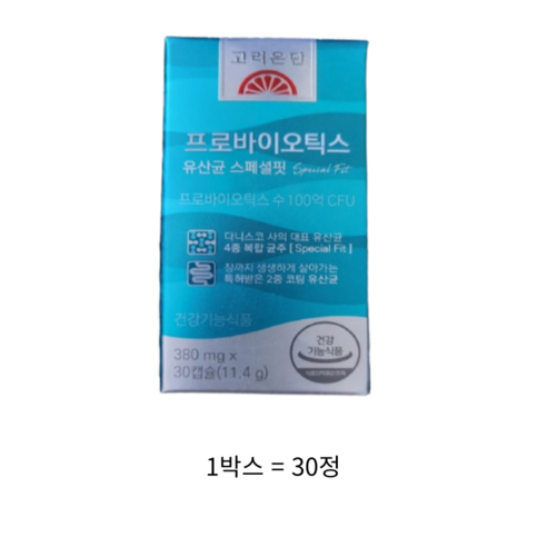고려은단 프로바이오틱스 스페셜핏 30캡슐, 3박스, 1개