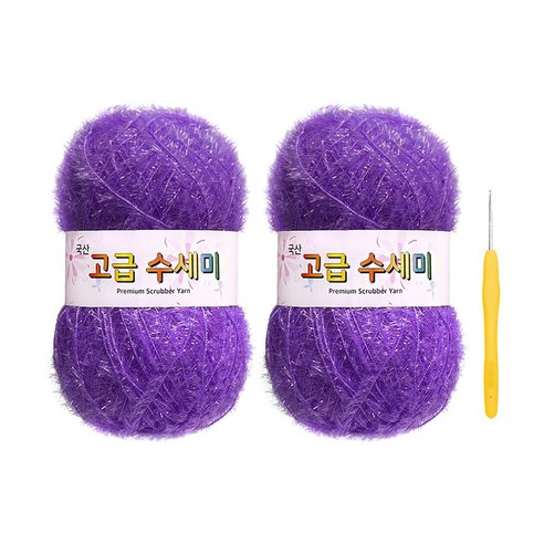 울클럽 별꽃수세미 DIY 고급수세미실 80g 2볼 + 코바늘 6호 (동영상제공), 113보라