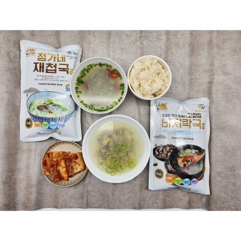 정가네재첩국3+바지락국3(500g)(국내산100%), 500g, 6개