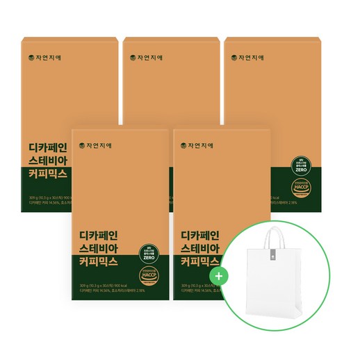 [OKㅣ강추] 자연지애 디카페인 스테비아 커피믹스: 당류 0g, 콜레스테롤 0g, 트렌스지방 0g [OKNOWㅣ추천상품]