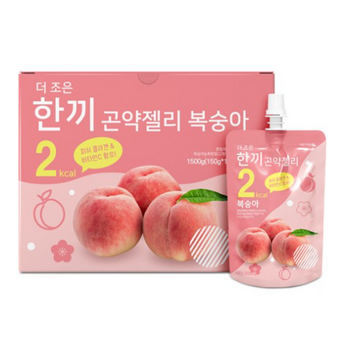 더존건강 더조은 한끼곤약젤리 복숭아, 150g, 1.5L, 10개