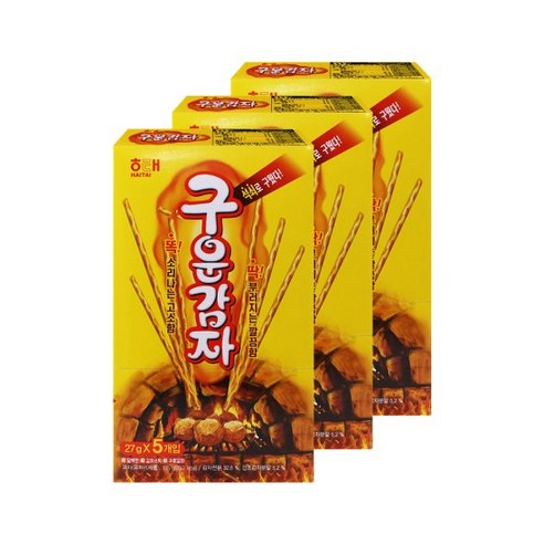 해태 구운감자 135g x 3통/ 사무실간식 감자스틱, 3개