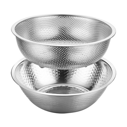발룬피니 스텐 채반 26cm + 믹싱볼 28cm 2종세트, 1개