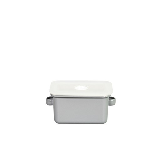 에지리 쿡앤씰 법랑 인덕션 냄비 밀폐용기, 2호 깊은형 그레이 (0.7L), 1개