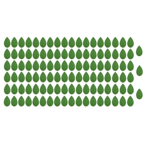 Deoxygene 110Pcs 식물 클립 등반 벽 고정 장치 자체 접착 후크 정원용 녹색 잎 모양의, 1개