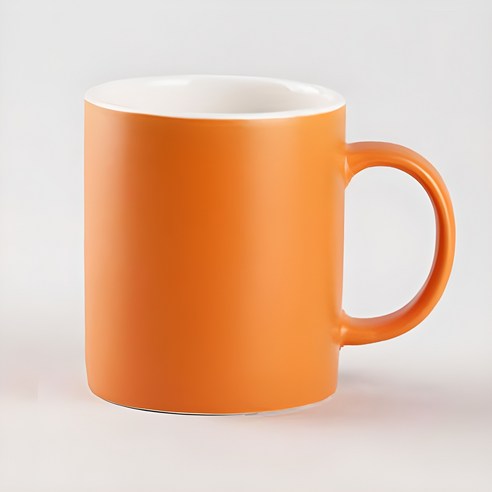 라이프란스 베이직 투톤 무광 머그컵 360ml, 오렌지, 1개