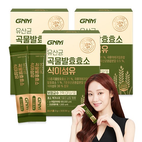 GNM 유산균 곡물발효효소 식이섬유 / 아밀라아제 프로테아제 프로바이오틱스, 90g, 1개