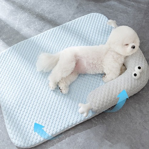 빅아이즈 반려동물 시원한 여름 쿨매트 강아지 고양이 쿨방석, 블루, 1개